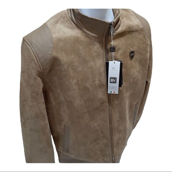 Men’s BV CLOTHING SUEDE tan leather M Jacket. - Picture 5 of 9